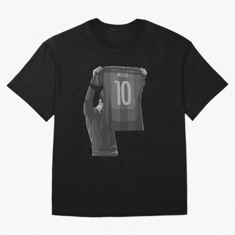 Lionel Messi Black and White Version Oversized T-Shirt Bring Retro Soccer Energy to FIFA World Cup 2026 for Fans of Cristiano Ronaldo and Brazil, Portugal and Argentina, Bringing Classic Soccer Heritage, Championship Pressure, Fan Loyalty and