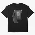 Lionel Messi Black and White Version Oversized T-Shirt Bring Retro Soccer Energy to FIFA World Cup 2026 for Fans of Cristiano Ronaldo and Brazil, Portugal and Argentina, Bringing Classic Soccer Heritage, Championship Pressure, Fan Loyalty and