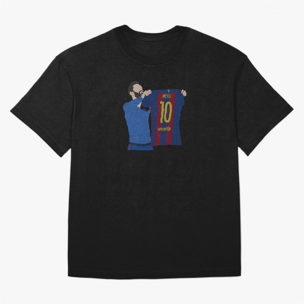 Lionel Messi | Barcelona legend Oversized T-Shirt Honor Football Greatness during Match Day Hype around FIFA World Cup 2026 USA Canada Mexico, Mbappe, England, Global Supporter Spirit, Legendary Goals, National Colors and Tournament Celebration;