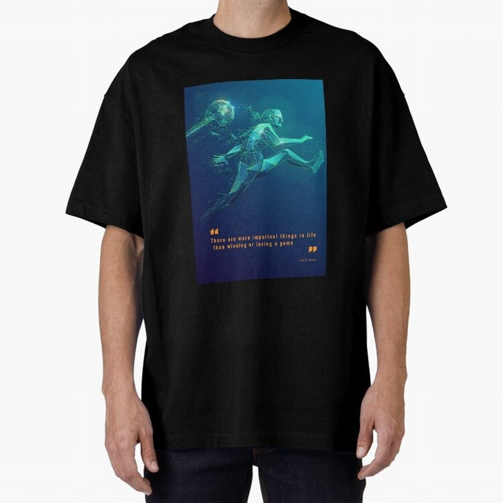 soccer football graphic Lionel Messi quotes Oversized T-Shirt Stand Out with Spirit from the FIFA World Cup 2026 Group Stage Journey through Neymar Highlights, Spain and Netherlands Pride, Classic Soccer Heritage, Championship Pressure, Fan Loyalty