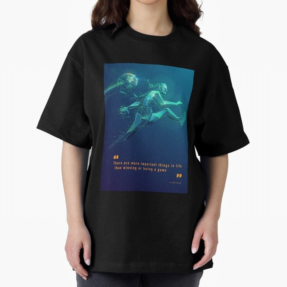 soccer football graphic Lionel Messi quotes Oversized T-Shirt Stand Out with Spirit from the FIFA World Cup 2026 Group Stage Journey through Neymar Highlights, Spain and Netherlands Pride, Classic Soccer Heritage, Championship Pressure, Fan Loyalty