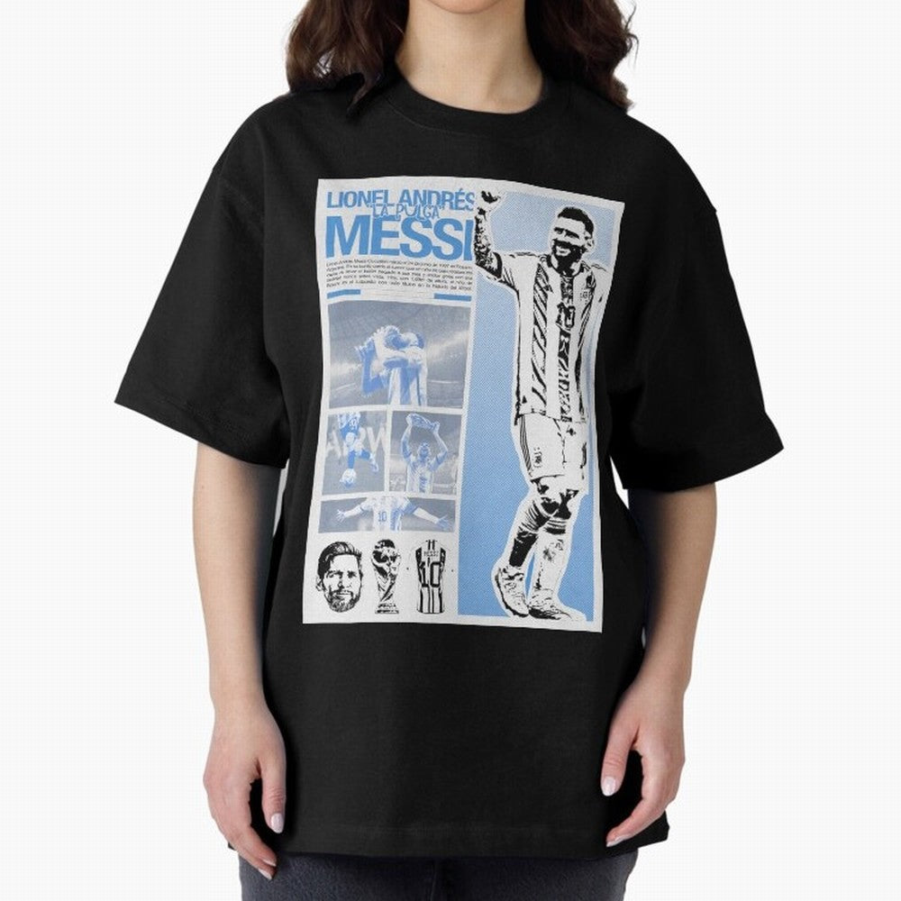 The Flea Lionel Messi Oversized T-Shirt Bring Supporter Culture to Global Football Passion for FIFA World Cup 2026 Group Stage, Capturing Messi, Neymar and Mbappe, England, Game Day Rituals, Football Legends, Country Pride and the Road to the