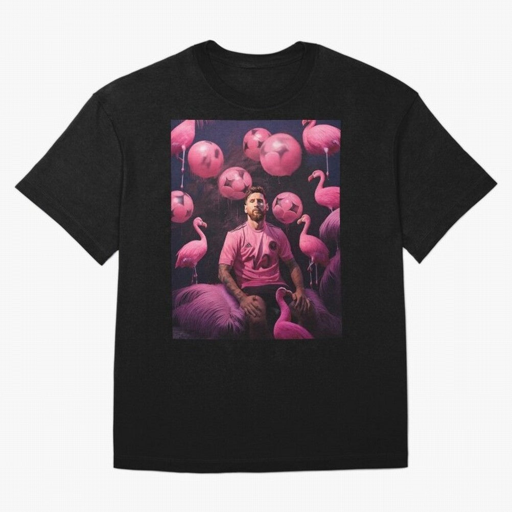 Flamingo Fantasy: Messi's Miami Elegance Active T-Shirt Capture Stadium Memories from Global Football Passion for FIFA World Cup 2026 USA Canada Mexico, Centered on Mbappe, Brazil, Portugal and Argentina, Global Supporter Spirit, Legendary Goals,