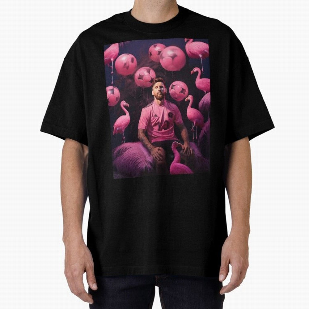 Flamingo Fantasy: Messi's Miami Elegance Active T-Shirt Capture Stadium Memories from Global Football Passion for FIFA World Cup 2026 USA Canada Mexico, Centered on Mbappe, Brazil, Portugal and Argentina, Global Supporter Spirit, Legendary Goals,