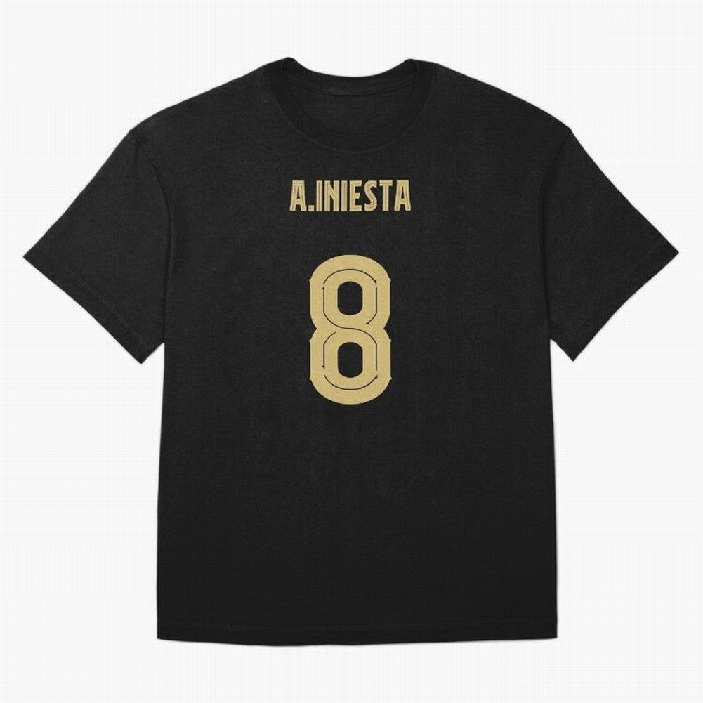 Iniesta Barcelona 8 Classic T-Shirt Celebrate the Road through Global Football Passion for FIFA World Cup 2026 Group Stage, Inspired by Messi and Cristiano Ronaldo, Brazil, Portugal and Argentina, Vintage Soccer Flavor, Modern Football Stars,