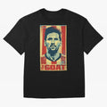 Messi The GOAT Graphic poster design Premium T-Shirt Discover FIFA World Cup 2026 USA Canada Mexico Connected to Haaland, England Energy, Champion Mindset, Group Stage Buzz, Knockout Tension and Passionate Fan Culture; Made for Collectors Who Enjoy