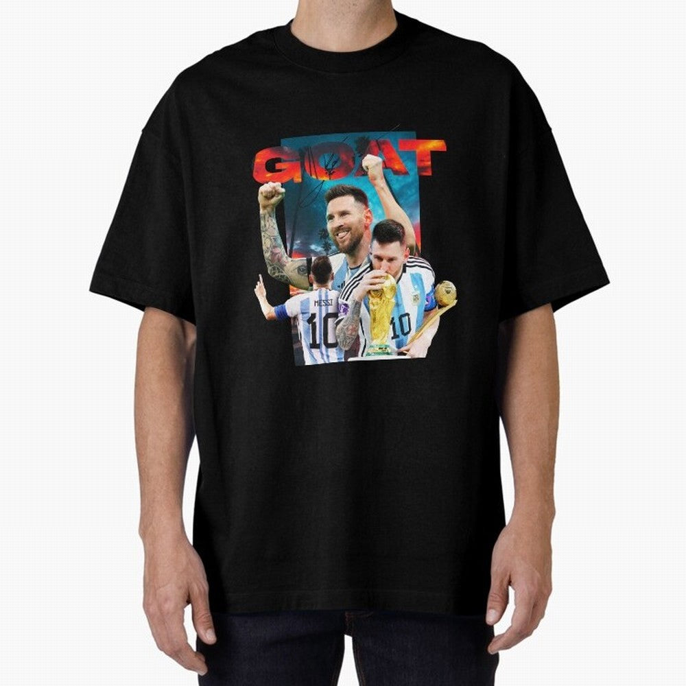 Messi GOAT Premium T-Shirt Step into FIFA World Cup 2026 Spirit, Built around Argentina, France and Brazil, Messi, CR7 and Mbappe, Match Day Excitement, Supporter Culture, Golden Goals and Global Football Passion; Perfect for Fans, Collectors,