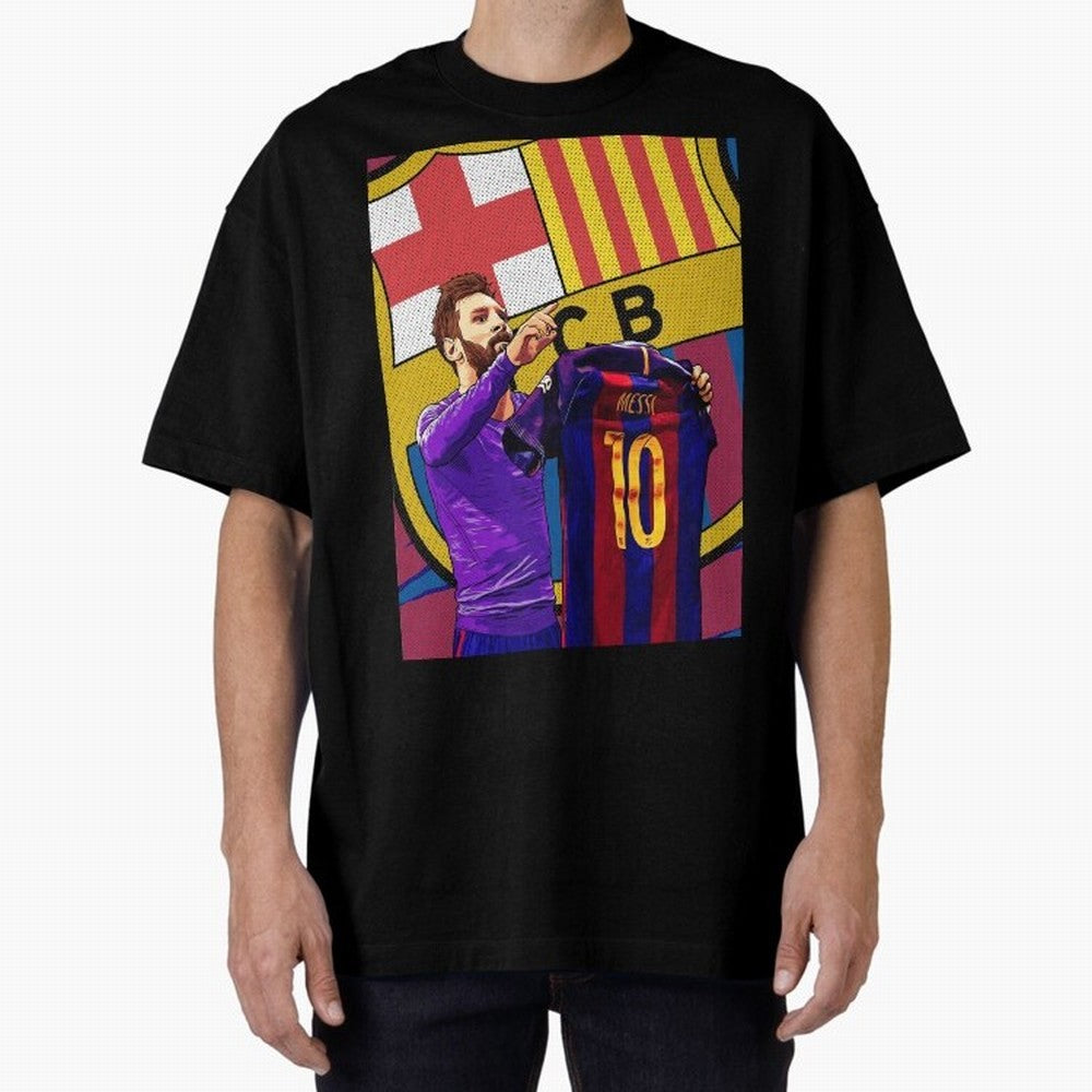 Messi Goat in FC Barcelna Graphic T-Shirt Embrace Global Football Passion for FIFA World Cup 2026 Group Stage, with Haaland, France and Portugal, Vintage Soccer Flavor, Modern Football Stars, National Flags and Final Night Emotion; Ideal for