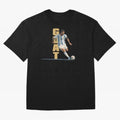 Messi in action GOAT Minimalist Graphic Premium T-Shirt Represent the Passion of the FIFA World Cup 2026 Group Stage Journey through CR7 and Messi Highlights, Brazil Pride, Worldwide Fan Energy, Dramatic Goals, Stadium Lights and Championship