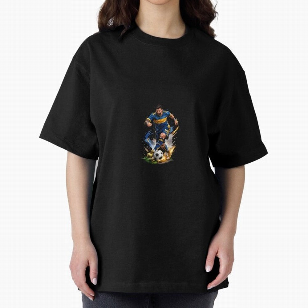 Messi Footballer Premium T-Shirt Remember the FIFA World Cup 2026 Journey through CR7 and Messi Highlights, France and Portugal Pride, Championship Spirit, Famous Goals, Roaring Crowds and International Football Unity; Perfect for Fans, Collectors,