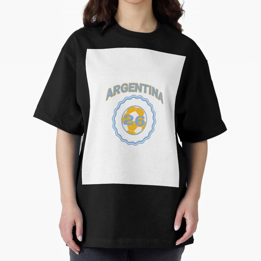 Argentina 2026 world cup soccer badge Graphic T-Shirt Support the Legends of FIFA World Cup 2026 USA Canada Mexico Spirit, Inspired by Brazil, Portugal and Argentina, Messi, Neymar and Mbappe, Goal Celebration Energy, Supporter Heritage, Football