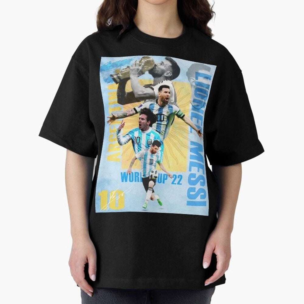 Lionel Messi Argentina World Cup Victory Poster - 2022 Soccer Champion Wall Art Premium T-Shirt Celebrate Football Heritage in FIFA World Cup 2026 USA Canada Mexico Highlighting Neymar, Spain Energy, Classic Soccer Heritage, Championship Pressure,