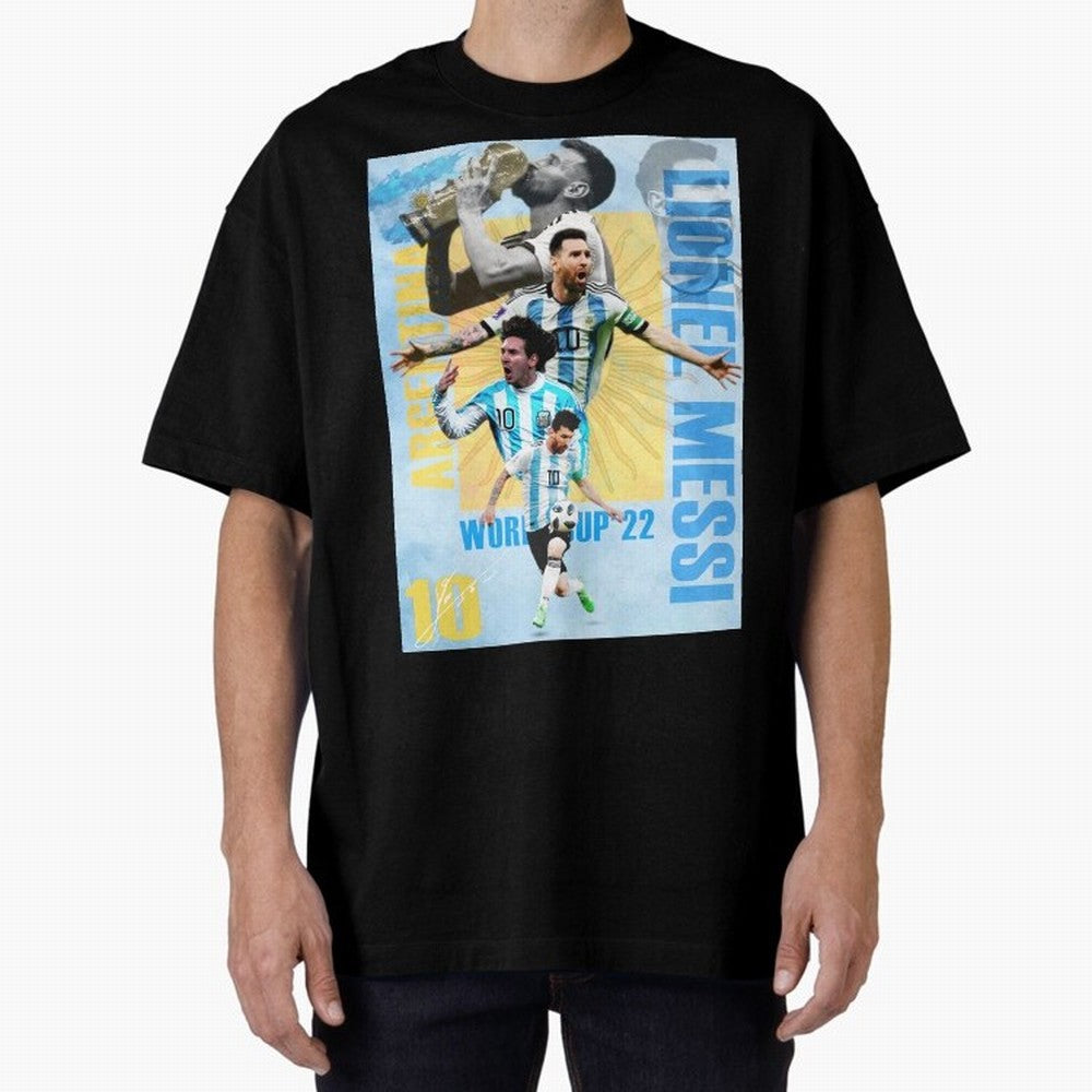 Lionel Messi Argentina World Cup Victory Poster - 2022 Soccer Champion Wall Art Premium T-Shirt Celebrate Football Heritage in FIFA World Cup 2026 USA Canada Mexico Highlighting Neymar, Spain Energy, Classic Soccer Heritage, Championship Pressure,