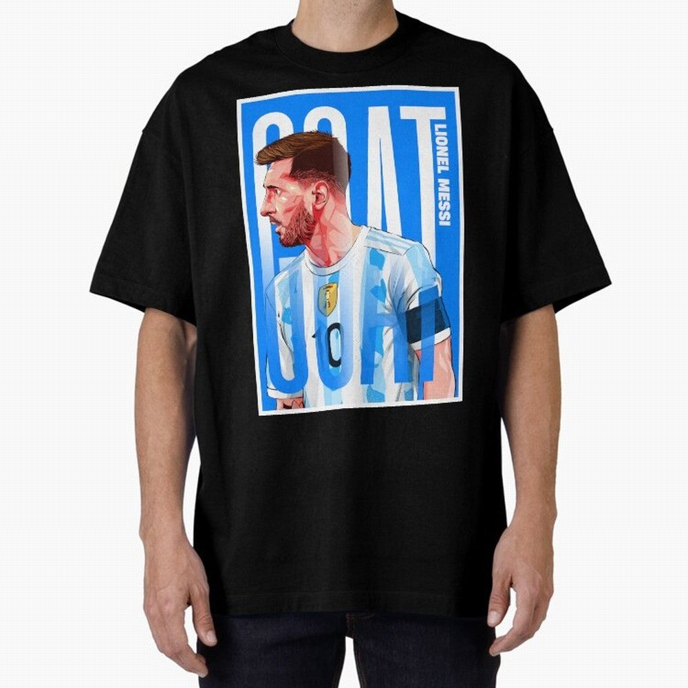 Lionel Messi The GOAT Illustration artwork Premium T-Shirt Remember FIFA World Cup 2026 USA Canada Mexico for Fans of Cristiano Ronaldo, Haaland and CR7 and Portugal, Spain and Germany, Bringing Champion Mindset, Group Stage Buzz, Knockout Tension