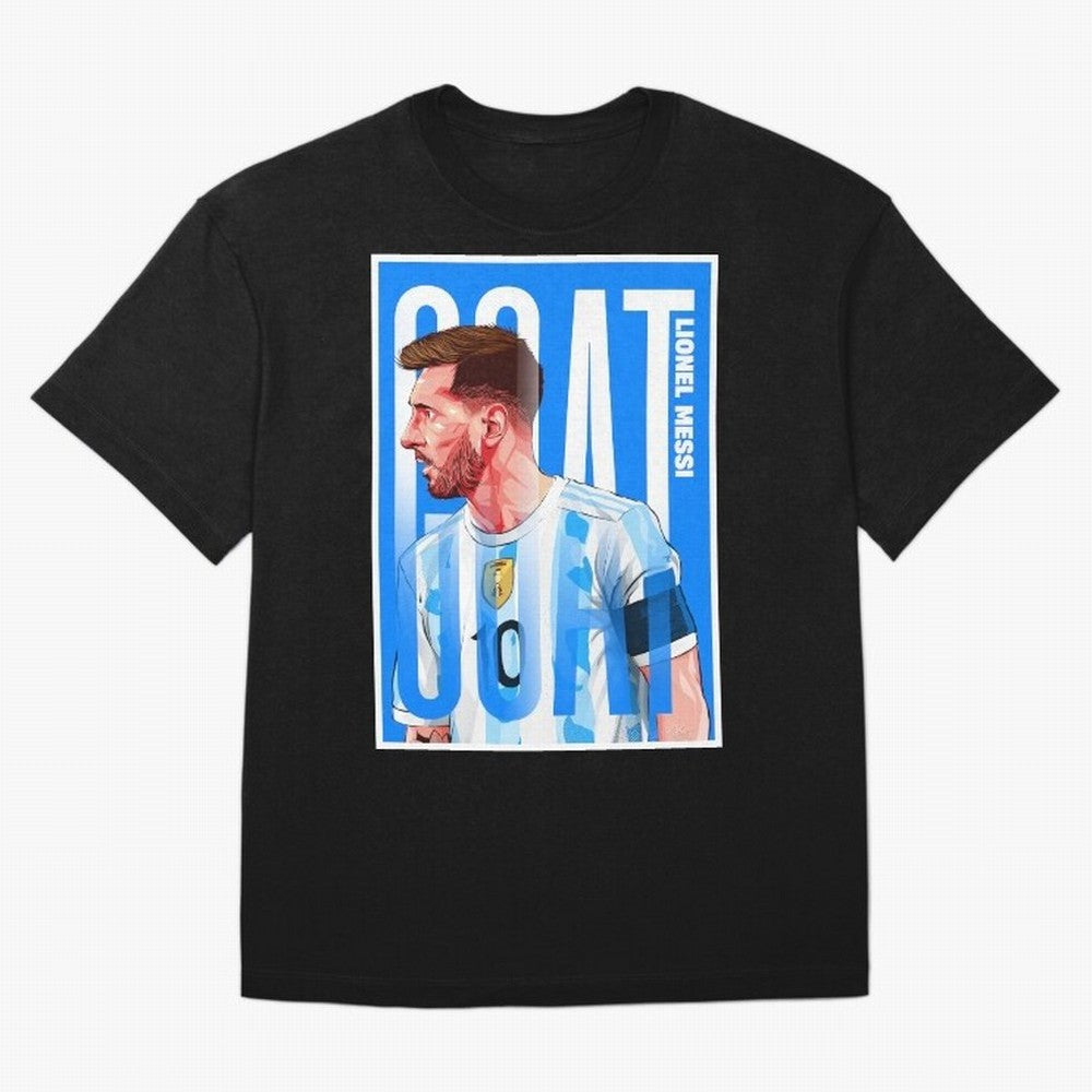 Lionel Messi The GOAT Illustration artwork Premium T-Shirt Remember FIFA World Cup 2026 USA Canada Mexico for Fans of Cristiano Ronaldo, Haaland and CR7 and Portugal, Spain and Germany, Bringing Champion Mindset, Group Stage Buzz, Knockout Tension