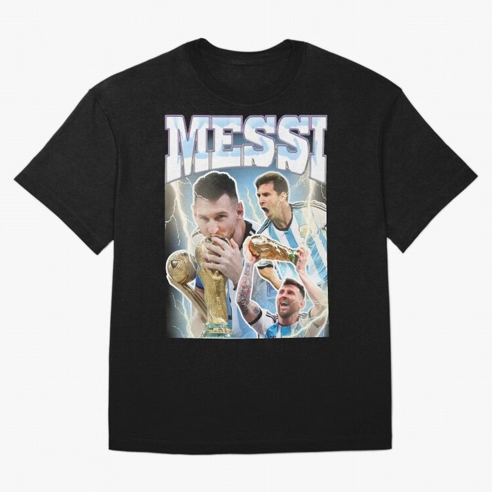 Messi Champion Vintage Retro Design Premium T-Shirt Bring Match Day Fire to FIFA World Cup 2026 USA Canada Mexico for Fans of Mbappe and Brazil, Portugal and Argentina, Bringing Game Day Rituals, Football Legends, Country Pride and the Road to the