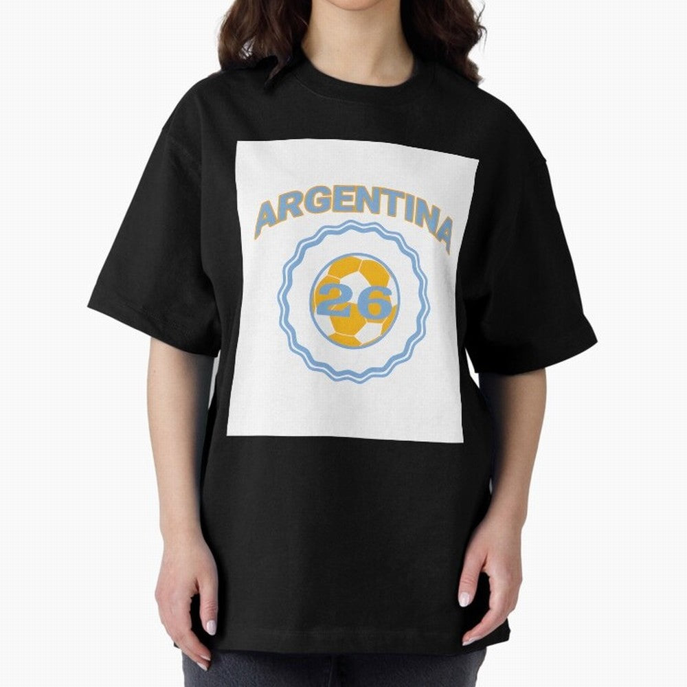 Argentina 2026 world cup soccer badge Premium T-Shirt Feel Global Football Passion for FIFA World Cup 2026 USA Canada Mexico, Driven by Cristiano Ronaldo, Haaland and CR7, Brazil, Champion Mindset, Group Stage Buzz, Knockout Tension and Passionate