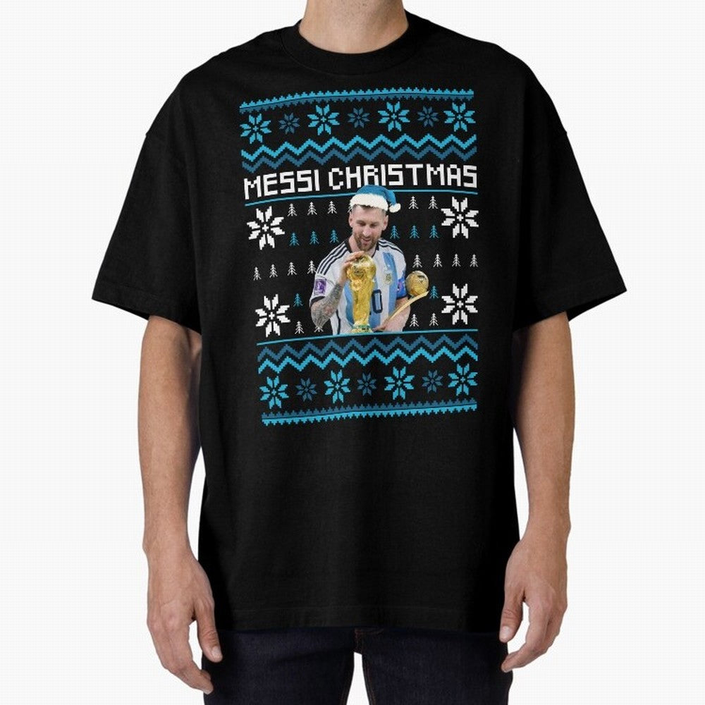 Leo Messi Christmas Ugly Sweater Design Classic T-Shirt Honor the Beautiful Game during Match Day Hype around FIFA World Cup 2026 Group Stage, Messi and Cristiano Ronaldo, France and Portugal, Champion Mindset, Group Stage Buzz, Knockout Tension