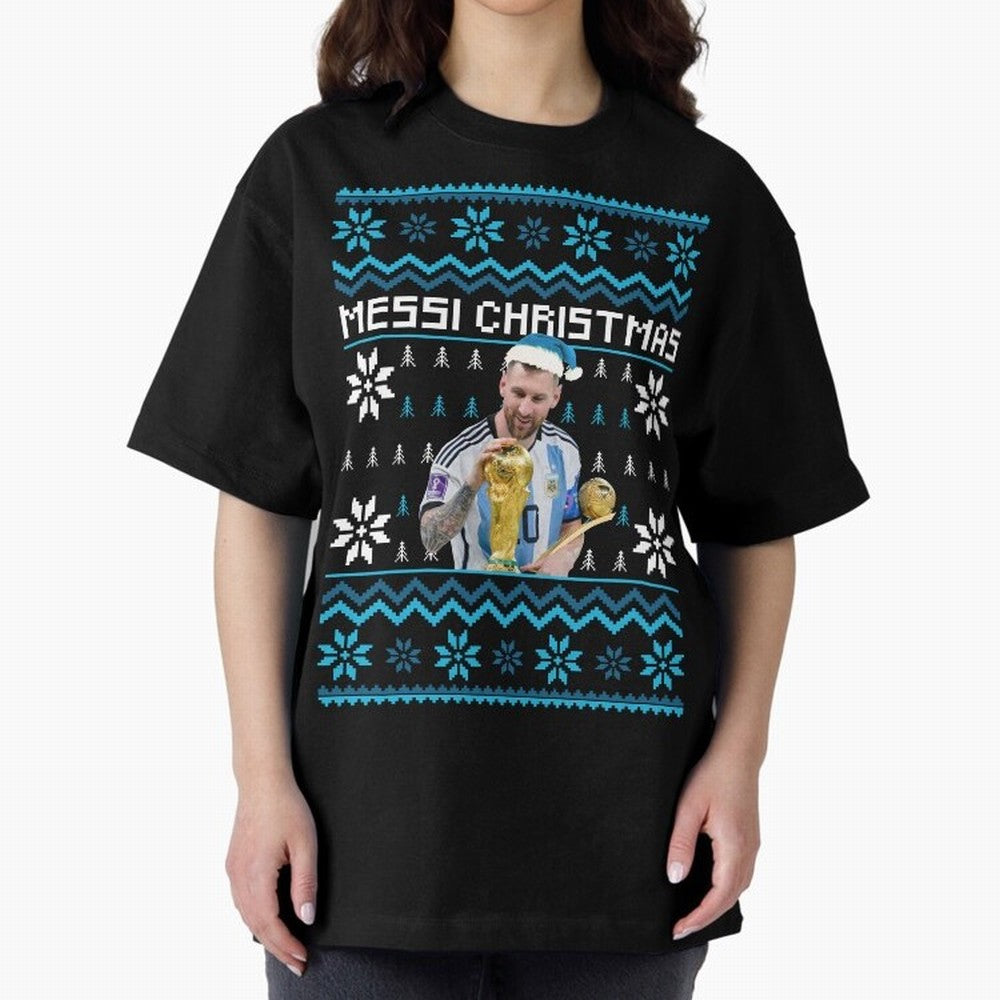 Leo Messi Christmas Ugly Sweater Design Classic T-Shirt Honor the Beautiful Game during Match Day Hype around FIFA World Cup 2026 Group Stage, Messi and Cristiano Ronaldo, France and Portugal, Champion Mindset, Group Stage Buzz, Knockout Tension
