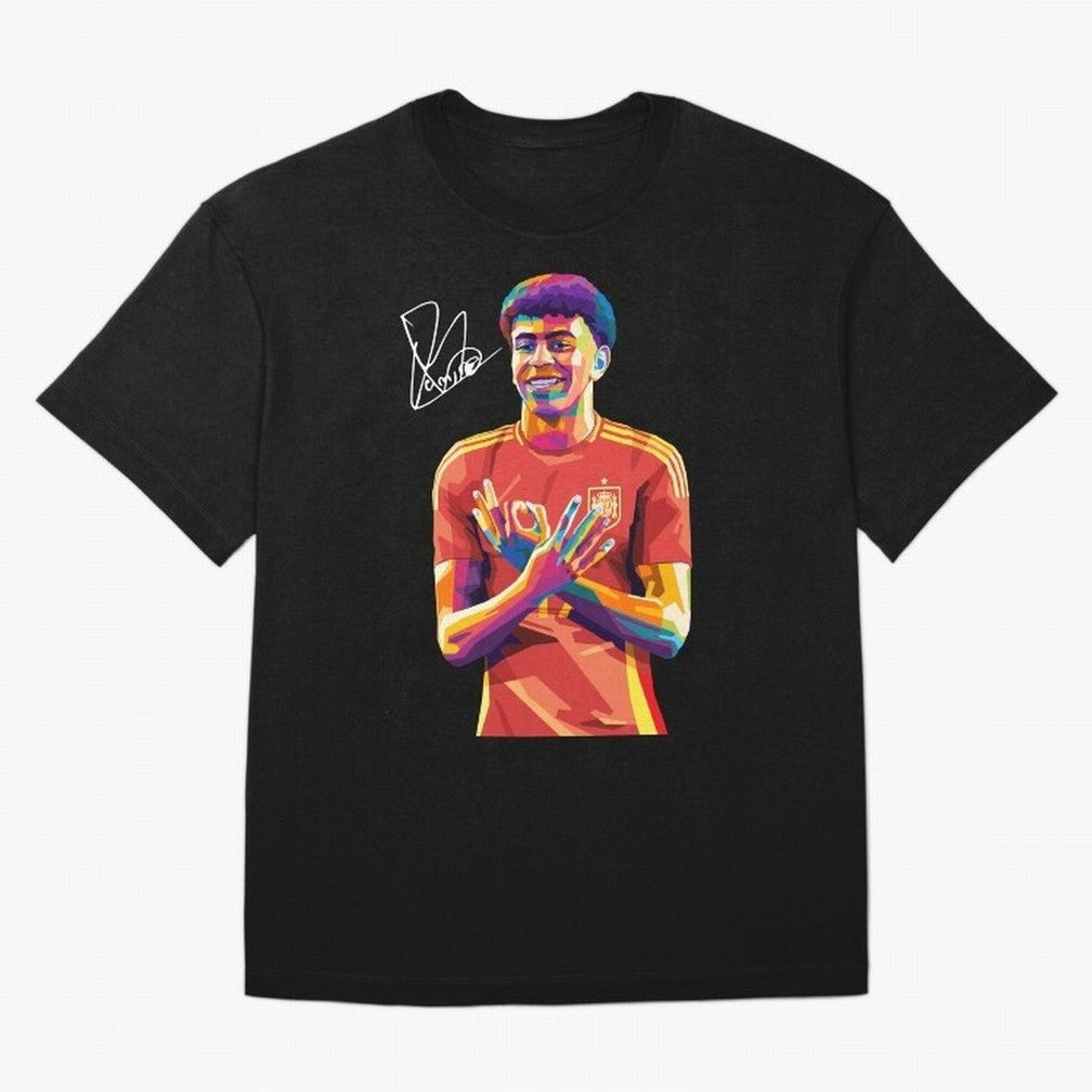 Lamine Yamal Wpap Pop Art Classic T-Shirt Capture Stadium Memories from the FIFA World Cup 2026 Journey through Messi and Cristiano Ronaldo Highlights, France Pride, Match Day Excitement, Supporter Culture, Golden Goals and Global Football Passion;