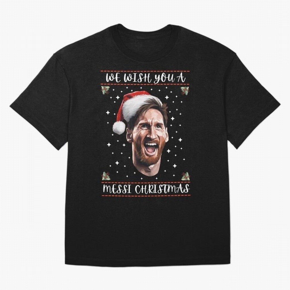 Messi Christmas Shirt ¨C Funny Football Holiday Gift | We Wish You a Messi Christmas Active T-Shirt Wear the Spirit of Match Day Hype around FIFA World Cup 2026 USA Canada Mexico, Messi, Neymar and Mbappe, France and Portugal, Goal Celebration