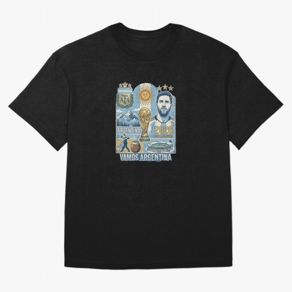 Argentina 2026 ¨C Copa Mundial Spirit Classic T-Shirt Stand Out with Spirit from the FIFA World Cup 2026 Journey through Mbappe Highlights, Argentina Pride, Worldwide Fan Energy, Dramatic Goals, Stadium Lights and Championship Celebrations; Built