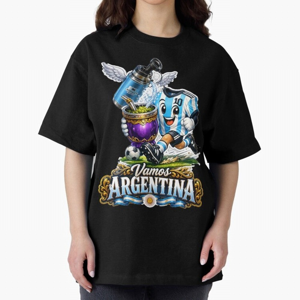 Cancha & Mate Dreams ¨C Argentina Football Heritage - Argentina Football Mate Mascot - Messi 10 Soccer Fan Art Classic T-Shirt Step into the FIFA World Cup 2026 Group Stage Journey through Haaland Highlights, Netherlands Pride, Worldwide Fan