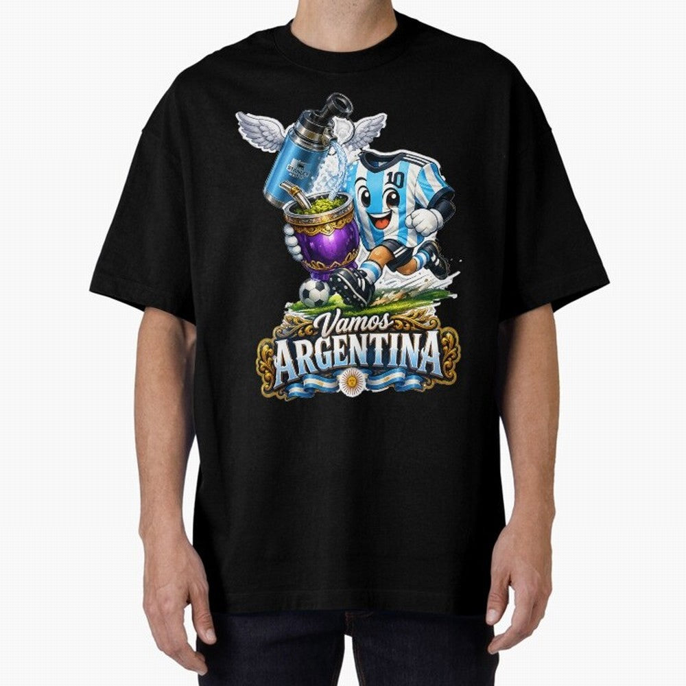 Cancha & Mate Dreams ¨C Argentina Football Heritage - Argentina Football Mate Mascot - Messi 10 Soccer Fan Art Classic T-Shirt Step into the FIFA World Cup 2026 Group Stage Journey through Haaland Highlights, Netherlands Pride, Worldwide Fan