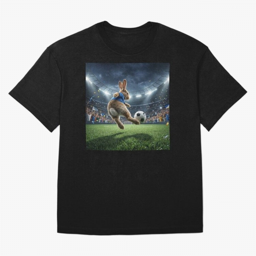 Rabbit Is Veritable Messi on the Soccer Pitch Oversized T-Shirt Join the Countdown to FIFA World Cup 2026 Group Stage Spirit, with Brazil, Messi, Neymar and Mbappe, Retro Football Energy, Iconic Rivalries, Trophy Chase Drama and Stadium Atmosphere;