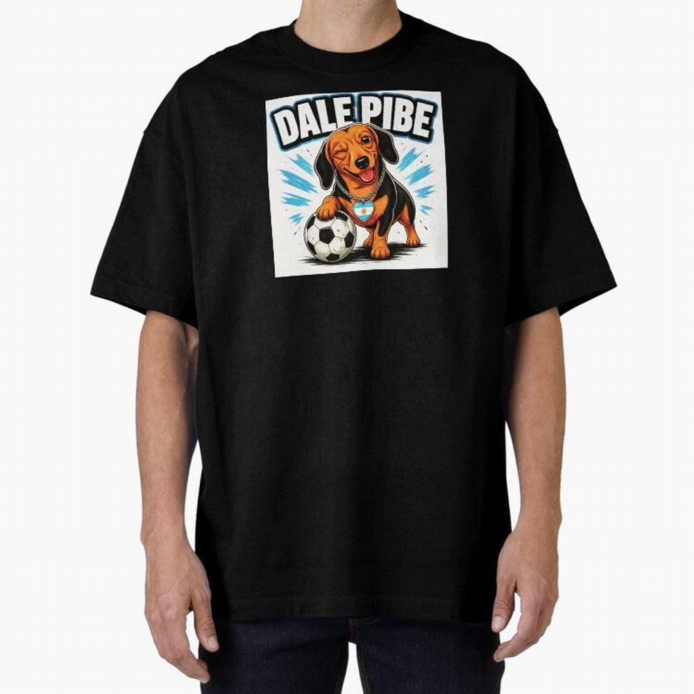 Argentine Soccer Dachshund - Dale Pibe Classic T-Shirt Build Global Football Passion for FIFA World Cup 2026 USA Canada Mexico, Inspired by Haaland and Mbappe, France and Portugal, Football Festival Excitement, Trophy Ambitions, Country Rivalries