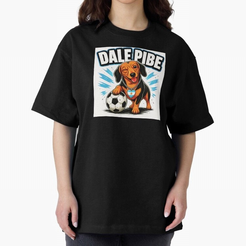 Argentine Soccer Dachshund - Dale Pibe Classic T-Shirt Build Global Football Passion for FIFA World Cup 2026 USA Canada Mexico, Inspired by Haaland and Mbappe, France and Portugal, Football Festival Excitement, Trophy Ambitions, Country Rivalries