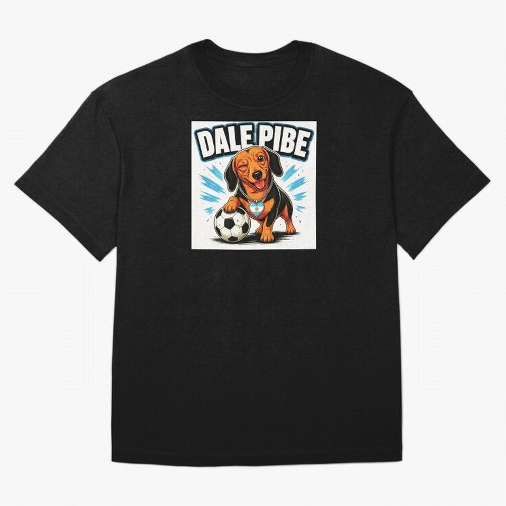 Argentine Soccer Dachshund - Dale Pibe Classic T-Shirt Build Global Football Passion for FIFA World Cup 2026 USA Canada Mexico, Inspired by Haaland and Mbappe, France and Portugal, Football Festival Excitement, Trophy Ambitions, Country Rivalries