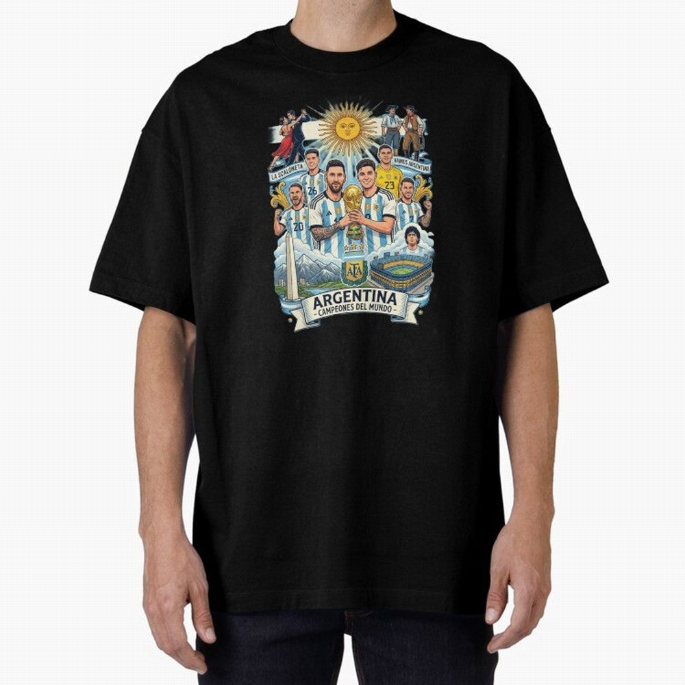 Argentina 2026 ¨C Copa Mundial Spirit Classic T-Shirt Bring Trophy Dreams to FIFA World Cup 2026 USA Canada Mexico Centered on Mbappe, Brazil, Portugal and Argentina Energy, Stadium Chants, National Pride, Trophy Dreams and Unforgettable Football