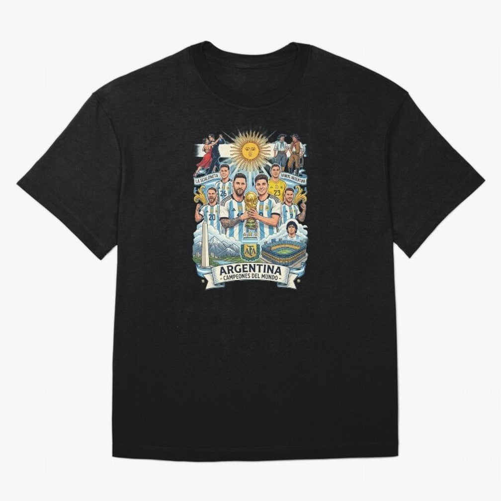Argentina 2026 ¨C Copa Mundial Spirit Classic T-Shirt Bring Trophy Dreams to FIFA World Cup 2026 USA Canada Mexico Centered on Mbappe, Brazil, Portugal and Argentina Energy, Stadium Chants, National Pride, Trophy Dreams and Unforgettable Football