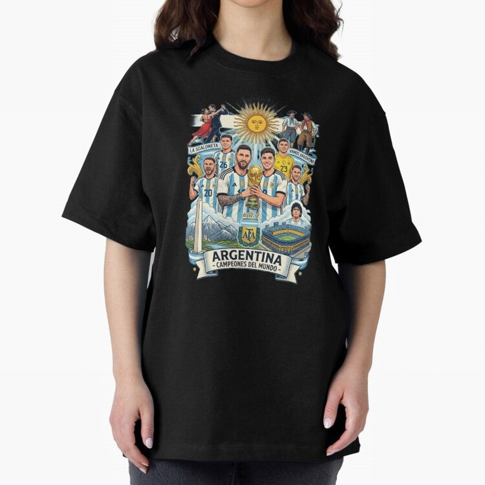 Argentina 2026 ¨C Copa Mundial Spirit Classic T-Shirt Bring Trophy Dreams to FIFA World Cup 2026 USA Canada Mexico Centered on Mbappe, Brazil, Portugal and Argentina Energy, Stadium Chants, National Pride, Trophy Dreams and Unforgettable Football
