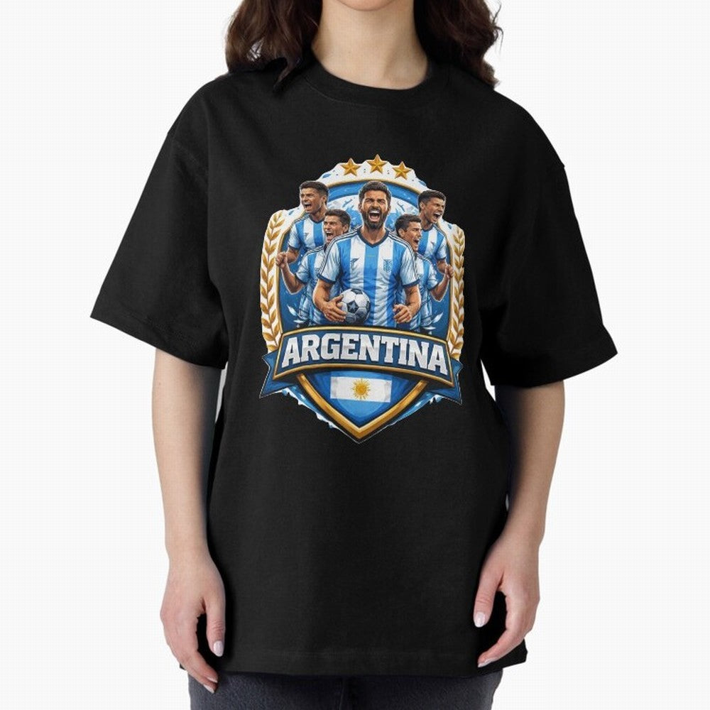 Argentina Football Pride- Albiceleste Soccer Classic T-Shirt Support Iconic Players in FIFA World Cup 2026 Spirit, Driven by Brazil, Portugal and Argentina, Messi, Neymar and Mbappe, Tournament Hype, Historic Matchups, Family Viewing Parties and