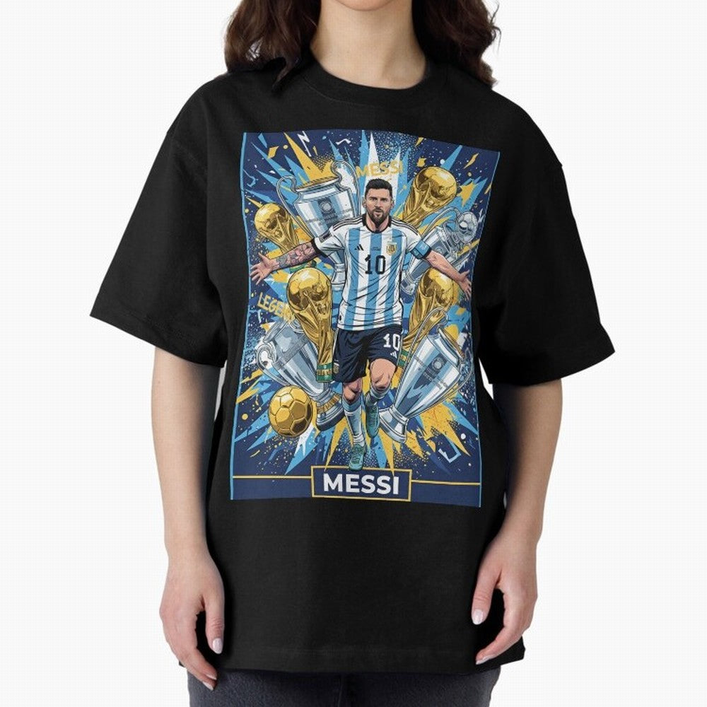 MESSI The Golden Legend Classic T-Shirt Upgrade FIFA World Cup 2026 Capturing Neymar, France and Portugal Energy, Retro Football Energy, Iconic Rivalries, Trophy Chase Drama and Stadium Atmosphere; Ideal for Fans Who Follow Messi, Cristiano