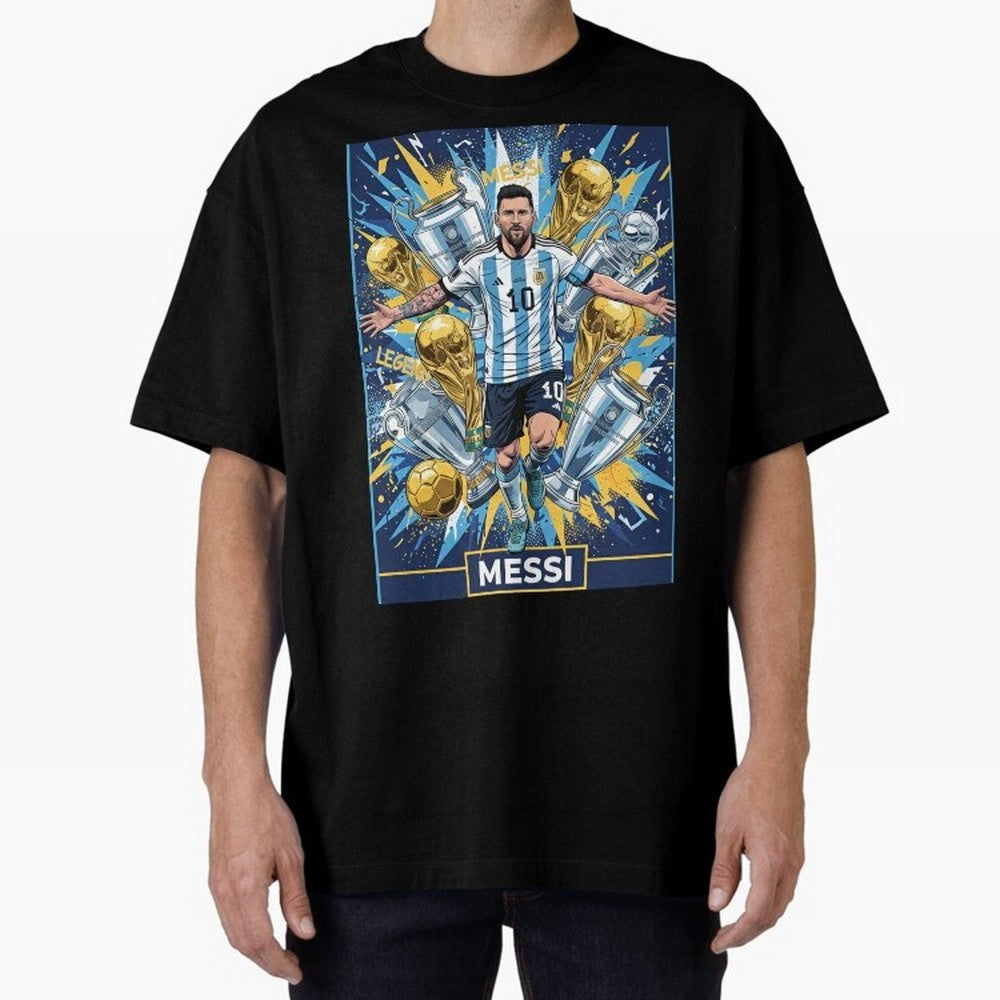 MESSI The Golden Legend Classic T-Shirt Upgrade FIFA World Cup 2026 Capturing Neymar, France and Portugal Energy, Retro Football Energy, Iconic Rivalries, Trophy Chase Drama and Stadium Atmosphere; Ideal for Fans Who Follow Messi, Cristiano