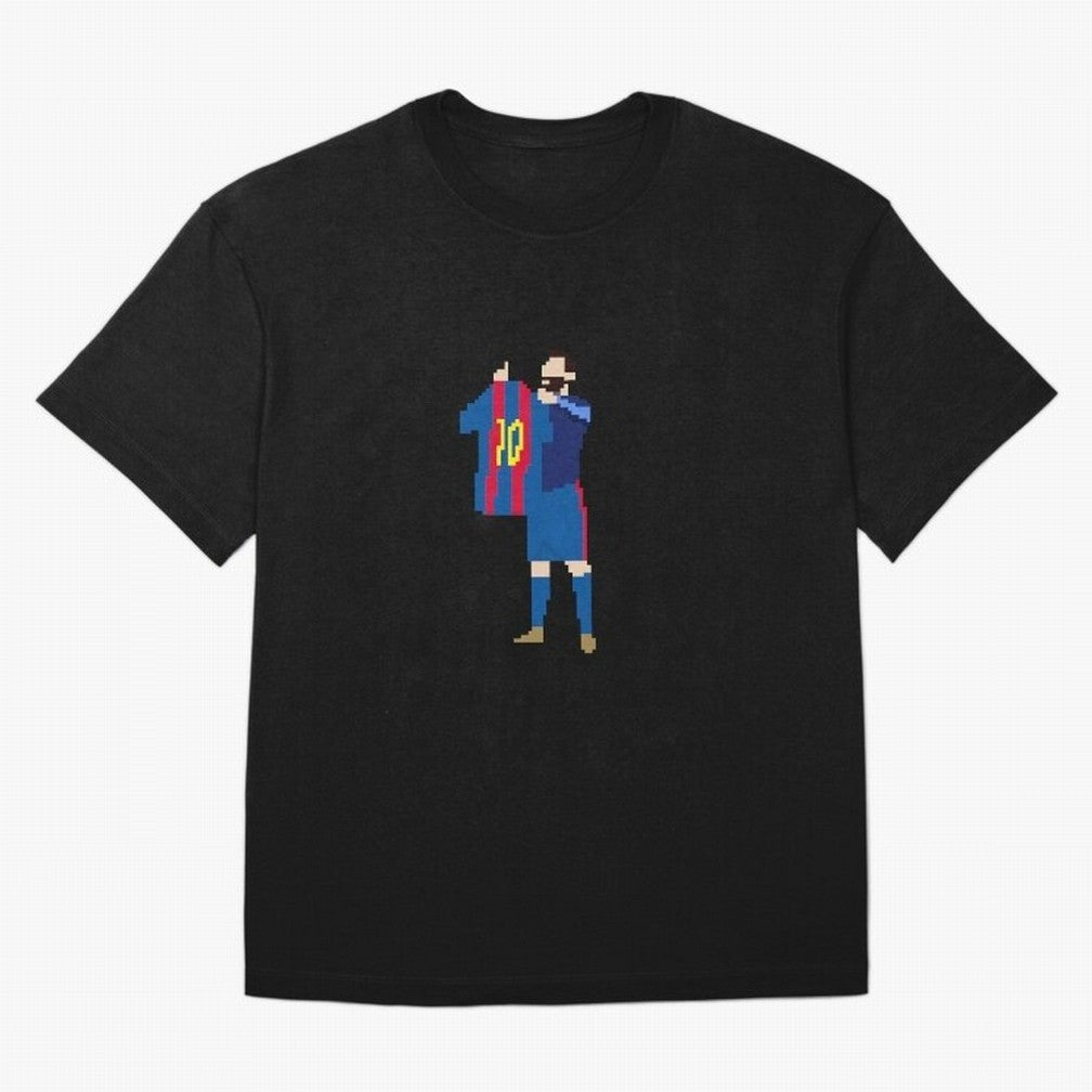Messi Iconic Celebration Pixel Classic T-Shirt Turn Every Weekend Toward Global Football Passion for FIFA World Cup 2026 USA Canada Mexico, Centered on Haaland and Mbappe, Argentina, France and Brazil, Championship Spirit, Famous Goals, Roaring