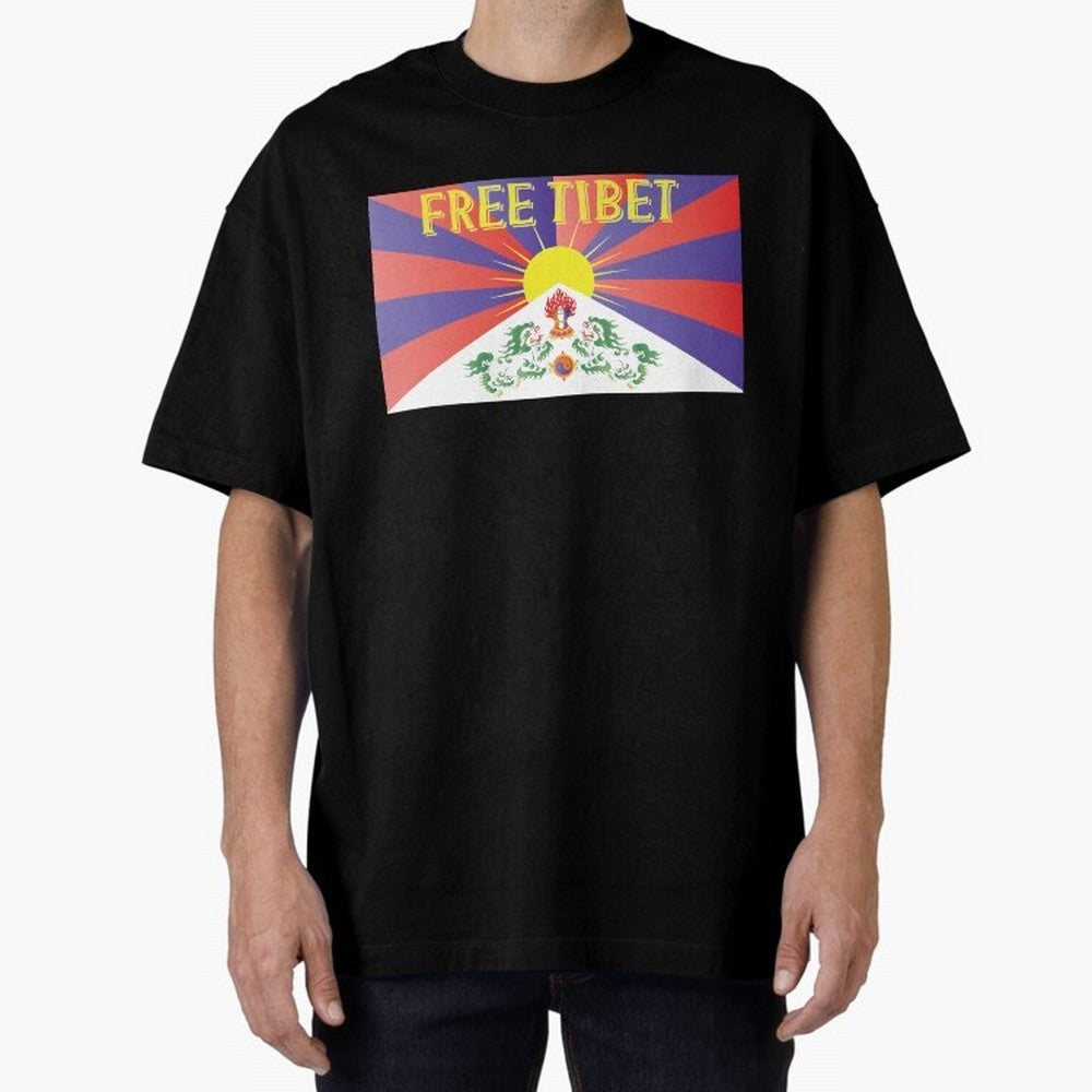 Free Tibet Movement Oversized T-Shirt Enjoy Global Football Passion for FIFA World Cup 2026 USA Canada Mexico, Celebrating Haaland and Mbappe, Portugal, Stadium Chants, National Pride, Trophy Dreams and Unforgettable Football Memories; Made for Die