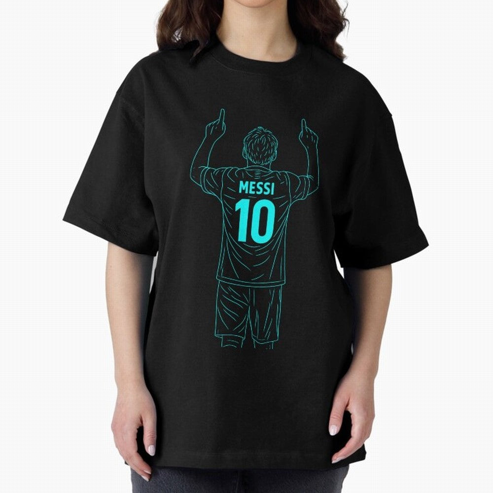 Messi Iconic Celebration Oversized T-Shirt Celebrate National Team Dreams in FIFA World Cup 2026 Group Stage Inspired by Cristiano Ronaldo, Haaland and CR7, France Energy, Vintage Soccer Flavor, Modern Football Stars, National Flags and Final Night