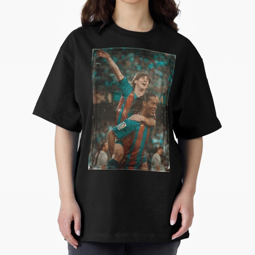 Messi and Ronaldinho Celebration Classic T-Shirt Celebrate Fan Culture around the FIFA World Cup 2026 Group Stage Journey through Mbappe Highlights, England Pride, Football Festival Excitement, Trophy Ambitions, Country Rivalries and Star Player