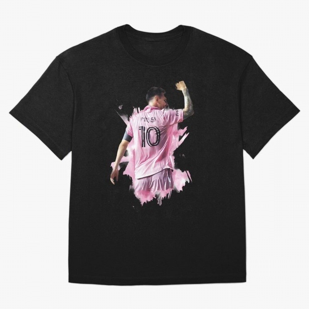 Messi Inter Miami Celebration Art ¨C Football Legend in Pink Jersey Classic T-Shirt Share the Excitement of the FIFA World Cup 2026 Journey through Neymar Highlights, England and Germany Pride, Stadium Memories, Football Loyalty, International
