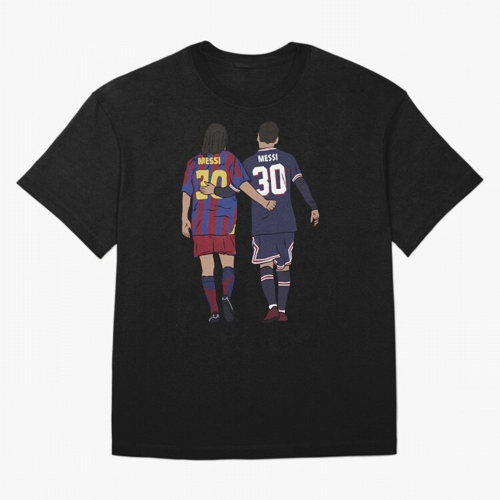 Young Messi and Old Messi Essential T-Shirt Celebrate the Biggest Stage of Match Day Hype around FIFA World Cup 2026, Messi, CR7 and Mbappe, France and Portugal, Tournament Hype, Historic Matchups, Family Viewing Parties and Global Sports Pride;