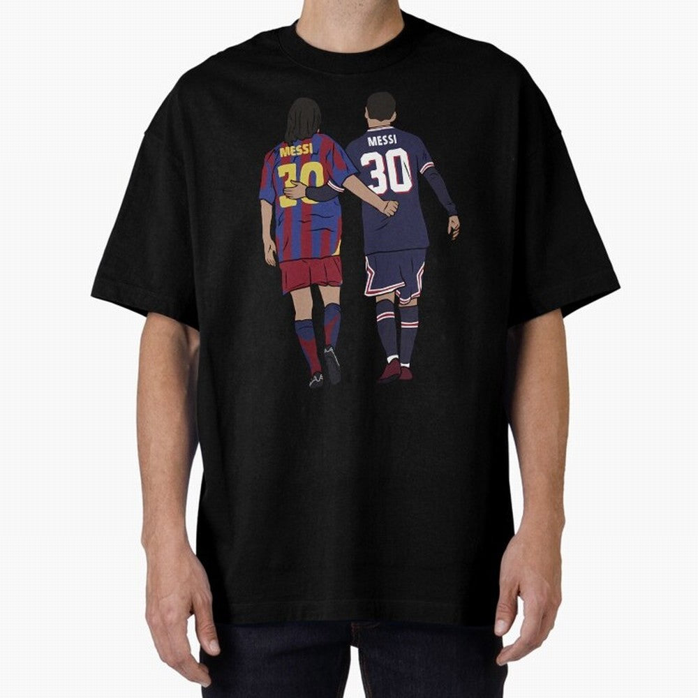 Young Messi and Old Messi Essential T-Shirt Celebrate the Biggest Stage of Match Day Hype around FIFA World Cup 2026, Messi, CR7 and Mbappe, France and Portugal, Tournament Hype, Historic Matchups, Family Viewing Parties and Global Sports Pride;