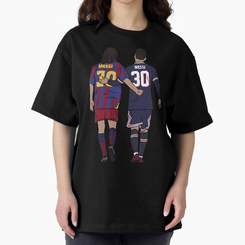Young Messi and Old Messi Essential T-Shirt Celebrate the Biggest Stage of Match Day Hype around FIFA World Cup 2026, Messi, CR7 and Mbappe, France and Portugal, Tournament Hype, Historic Matchups, Family Viewing Parties and Global Sports Pride;