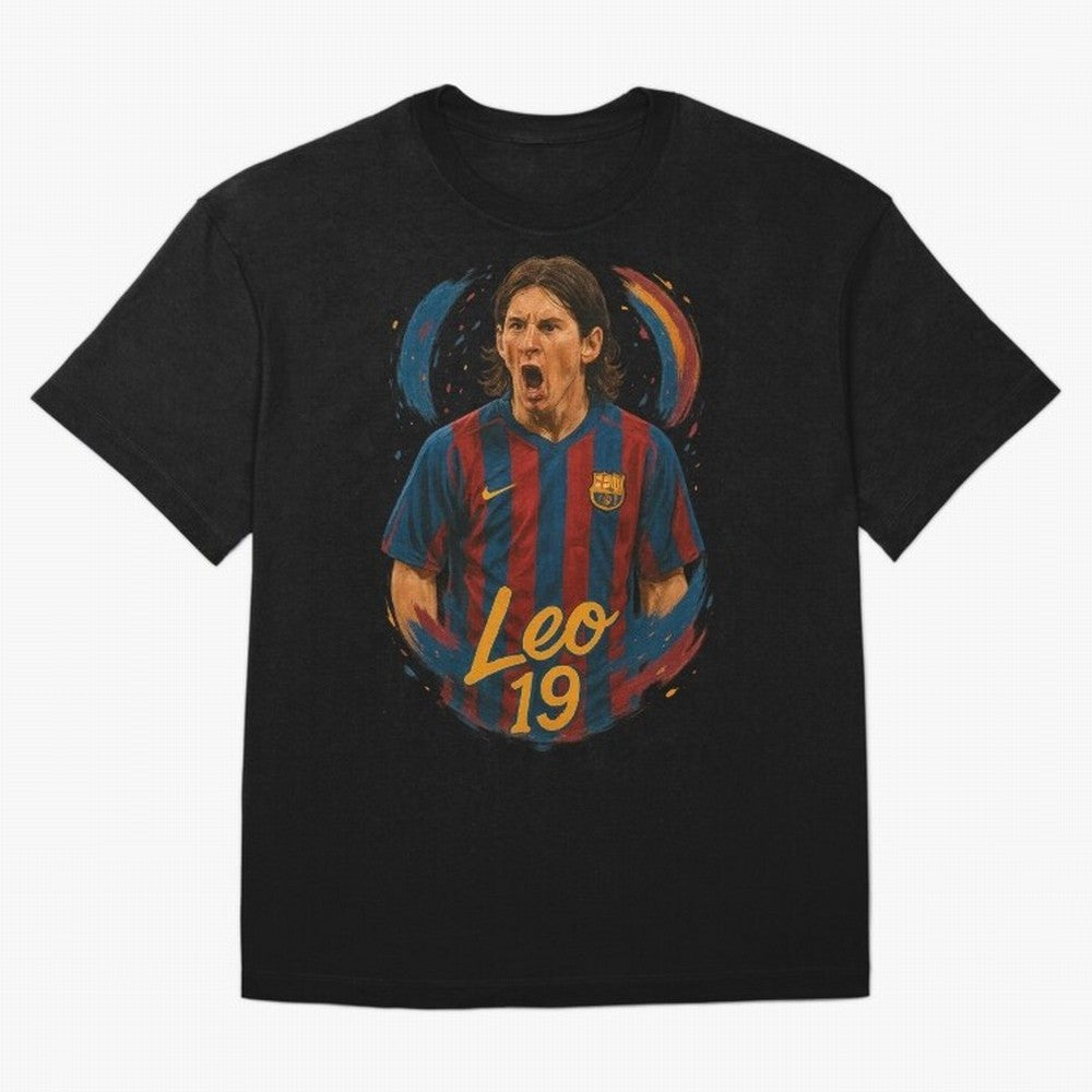 Young Messi Barcelona Art ¨C Rising Legend in Number 19 Tribute	 Classic T-Shirt Treasure FIFA World Cup 2026 for Fans of Neymar, Haaland and Cristiano Ronaldo and Spain and Netherlands, Bringing Championship Spirit, Famous Goals, Roaring Crowds