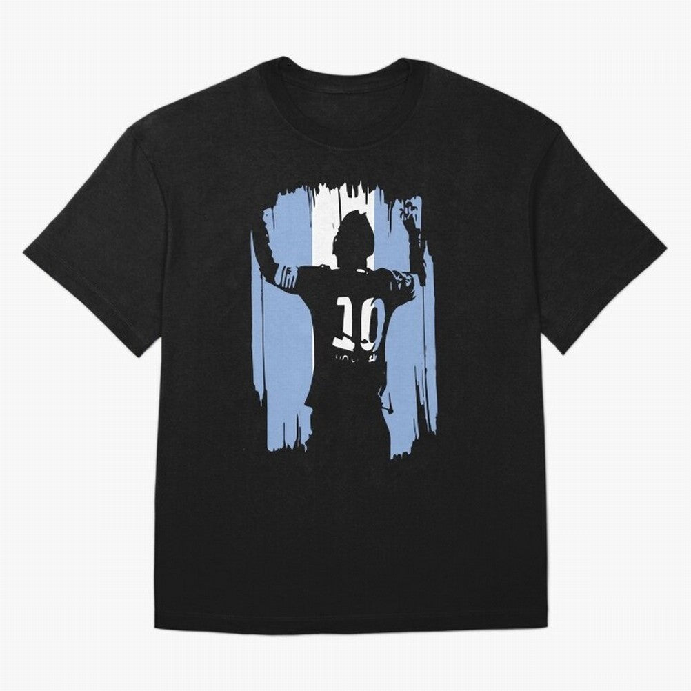 Argentina World Champs Messi Number 10 Classic T-Shirt Back the Journey through FIFA World Cup 2026 Group Stage Spirit, Capturing Spain, Neymar, Retro Football Energy, Iconic Rivalries, Trophy Chase Drama and Stadium Atmosphere; Ideal for Football