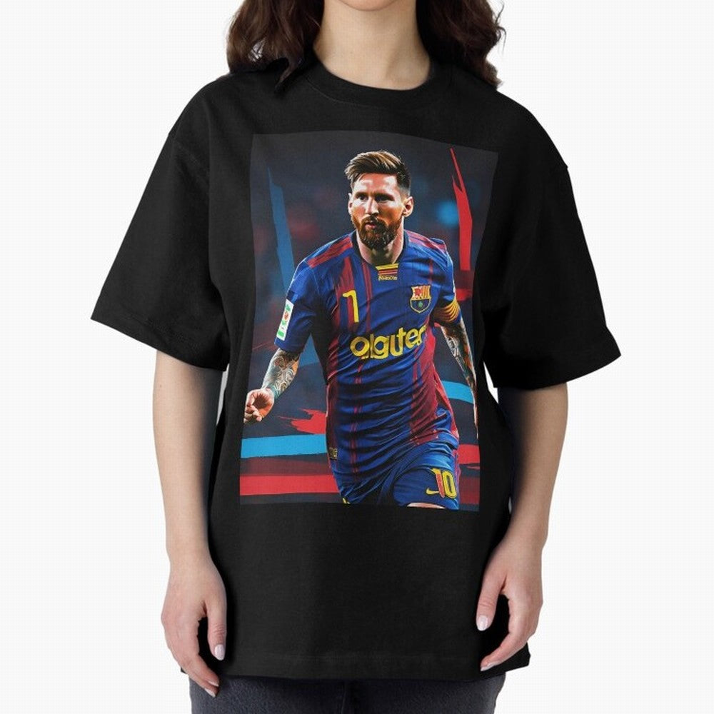 Messi.fcb Oversized T-Shirt Bring World Football Passion into FIFA World Cup 2026 USA Canada Mexico Spirit, Featuring Spain, Cristiano Ronaldo, Football Festival Excitement, Trophy Ambitions, Country Rivalries and Star Player Buzz; Made for