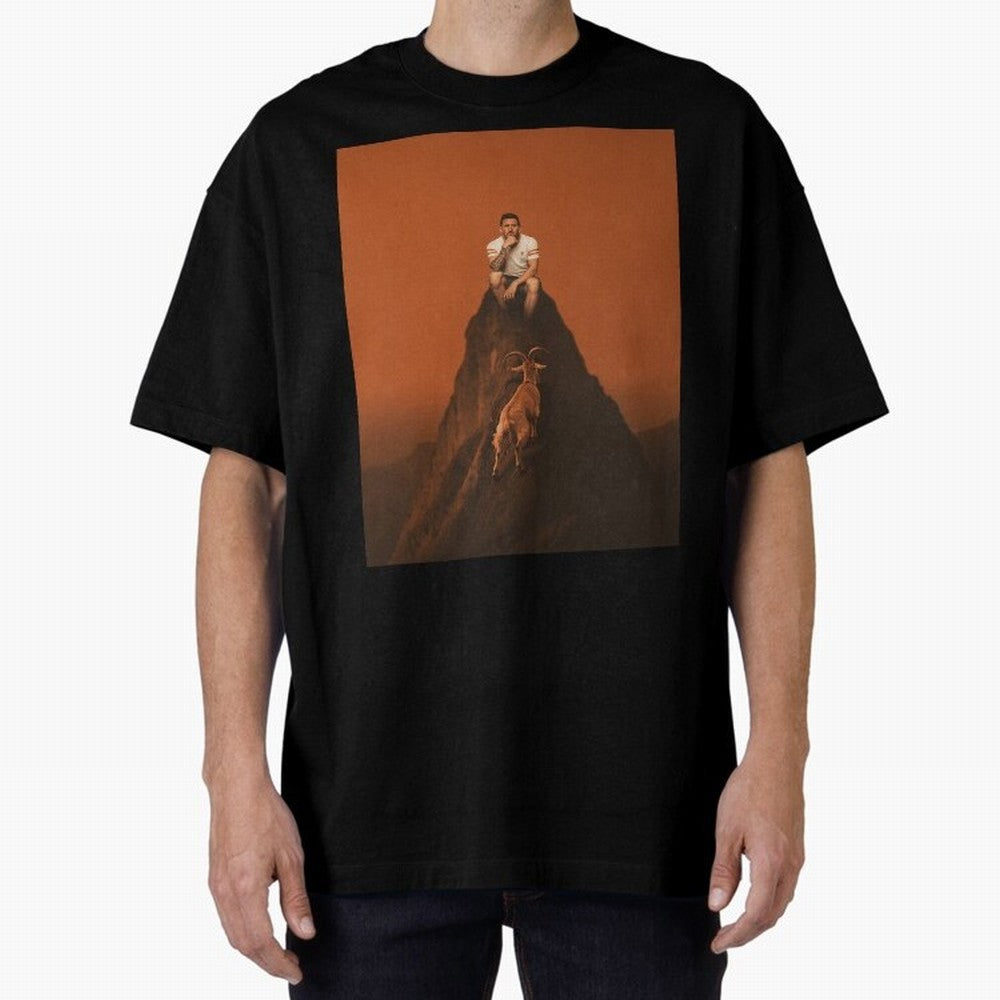 Goat messi football sunset Oversized T-Shirt Show Championship Spirit for FIFA World Cup 2026 USA Canada Mexico Inspired by Messi, Argentina Energy, Match Day Excitement, Supporter Culture, Golden Goals and Global Football Passion; Made for Die